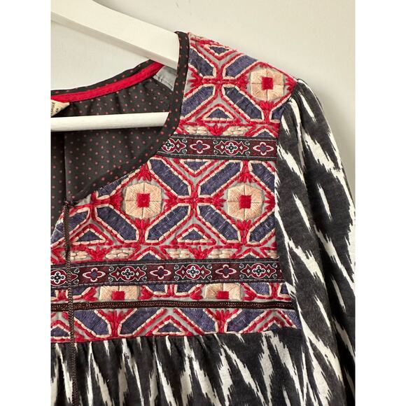 Anthropologie One September Palambo Ikat Boho Blouse size Medium - Picture 8 of 11